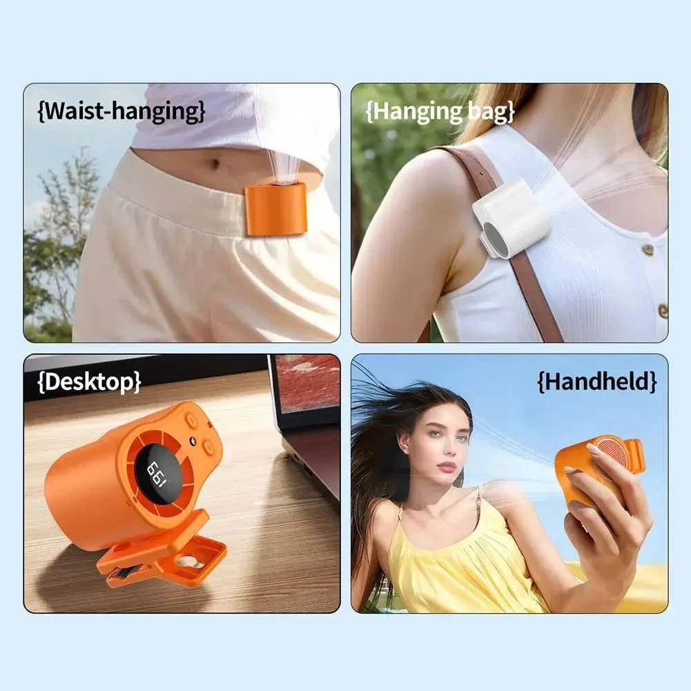 Portable Fan Rechargeable Battery Desk Fan Clip-On Design - Image 9